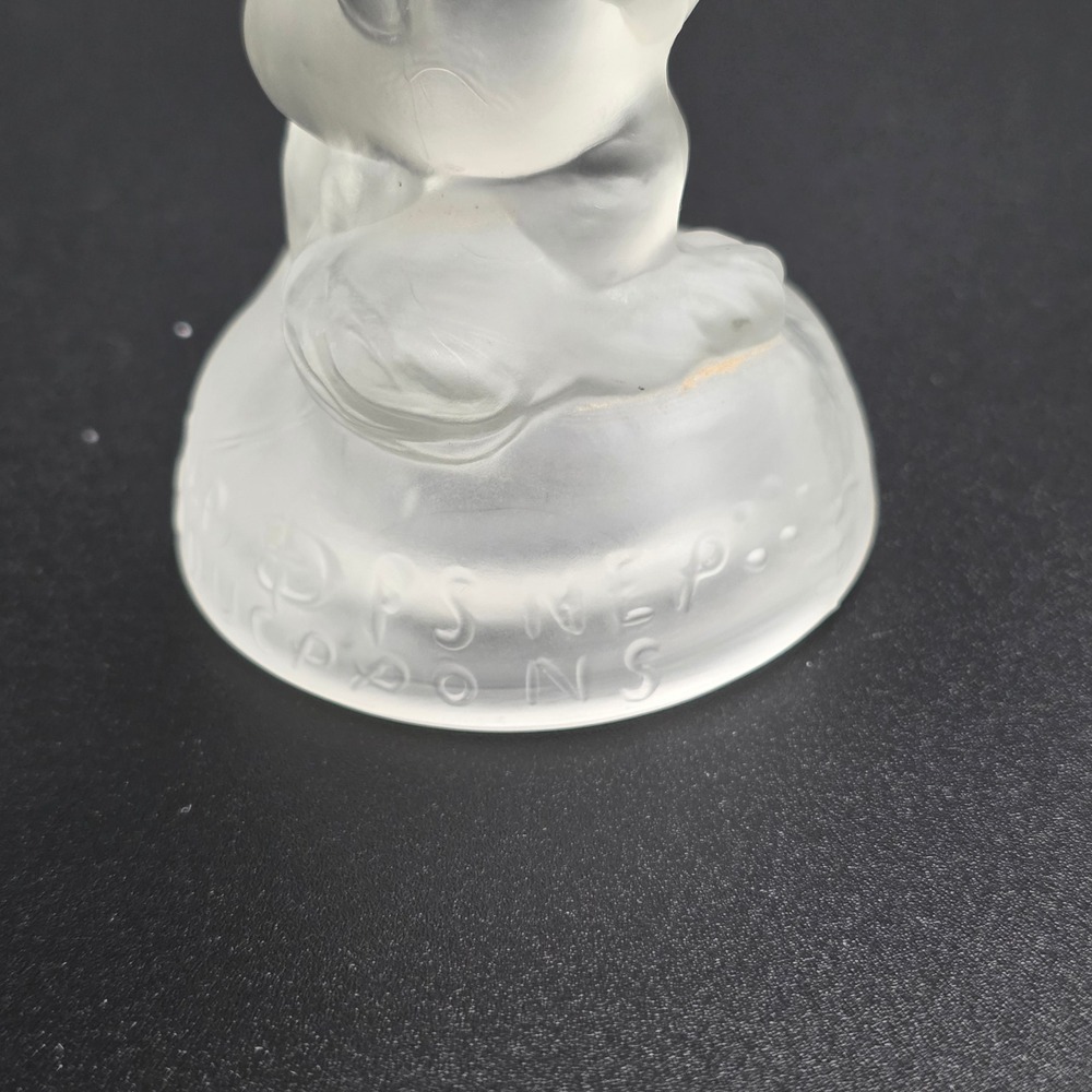 Rare Vintage Disney Li'l Bad Wolf Frosted Glass Figurine Rare Character - Picture 7 of 9